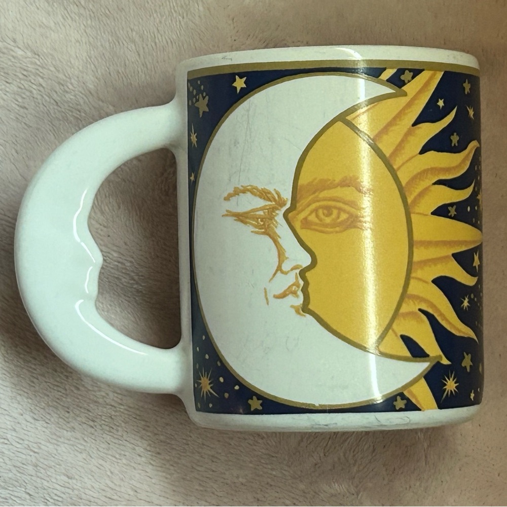 Coffee Tea Mug Vitromaster Galaxy 1993 Celestial Sun Moon Stars Cosmic 12oz USED